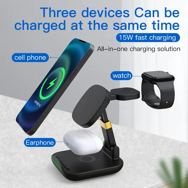 Green Lion 3 in 1 Foldable Wireless Charger Green Lion 3 in 1 Foldable Wireless Charger